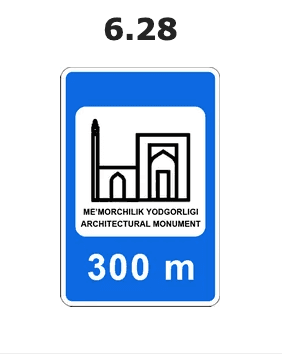 Meʼmorchilik yodgorligi yo'l belgisi