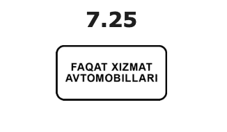 Faqat xizmat avtomobillari yo'l belgisi