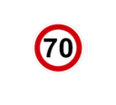 Tezlik cheklangan yo'l belgisi