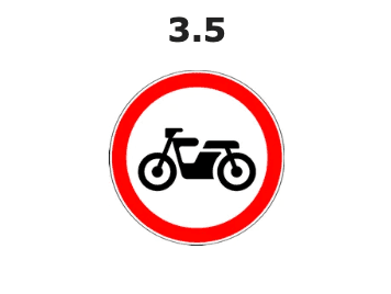 Mototsikl va elektromototsikllar harakatlanishi taqiqlangan yo'l belgisi